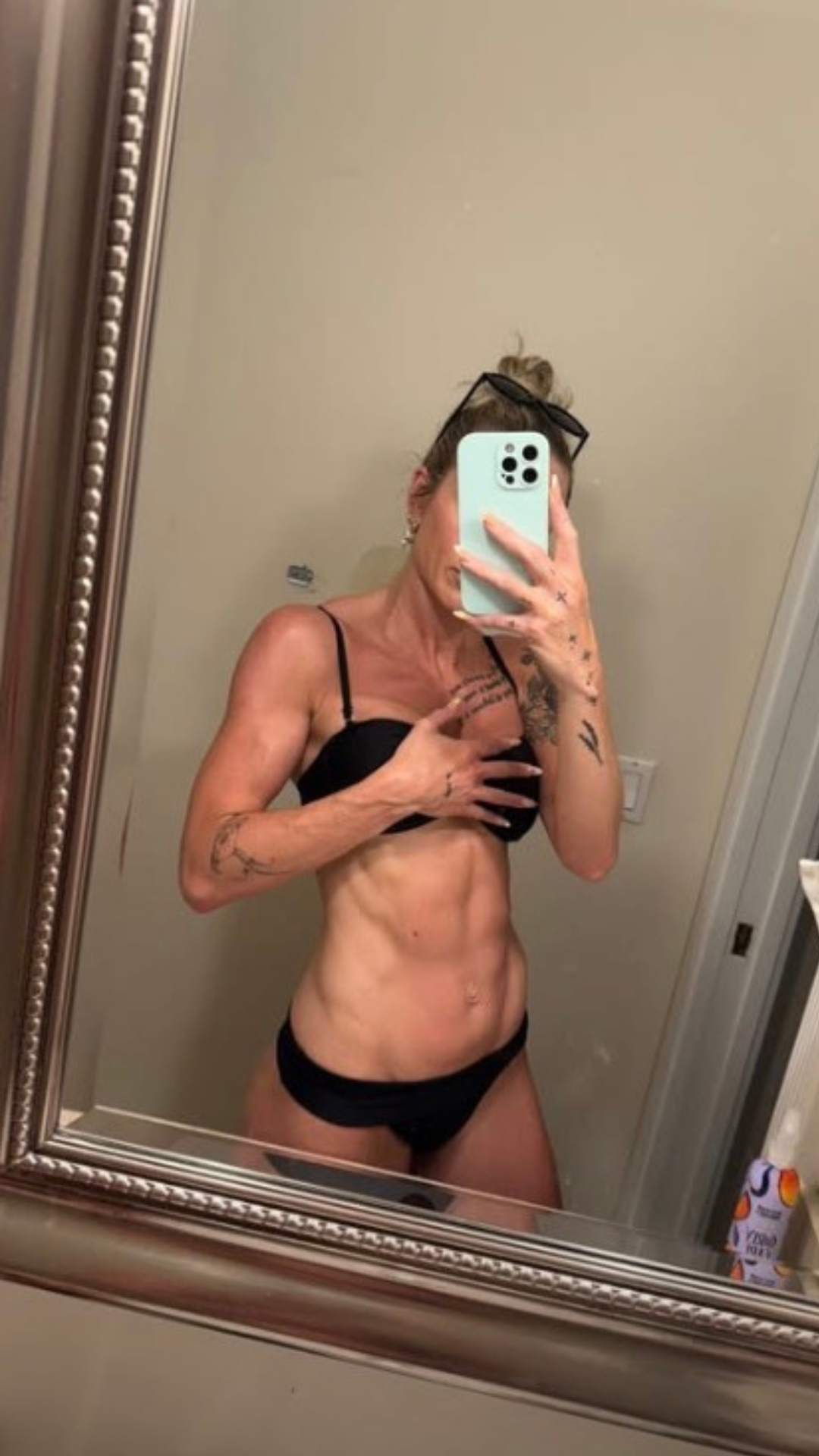 Erin's fitness transformation, before photo